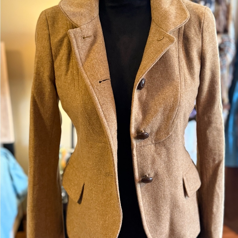 J. Crew Women's Brown Blazer with Button Detail - Picture 4 of 5